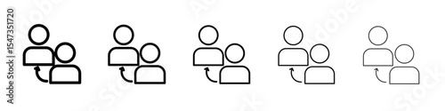 Referrals icon flat illustration set logo