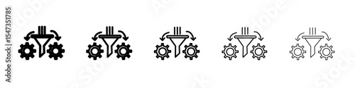 refinement icon flat illustration set logo