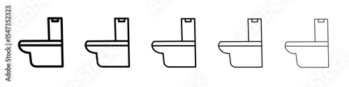 restroom toilet icon flat illustration set logo