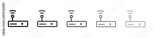 router icon flat illustration set logo
