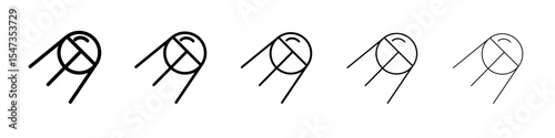 Satellite apparatus icon flat illustration set logo