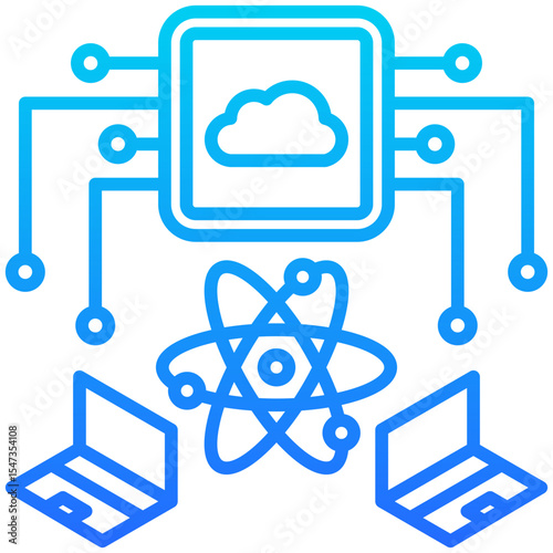 Quantum Computing Cloud Icon