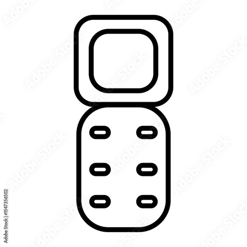 cell phone outline  icon for app and design