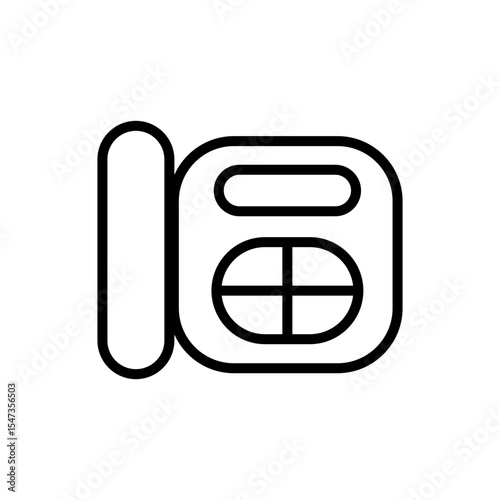 old classic phone outline icon vector