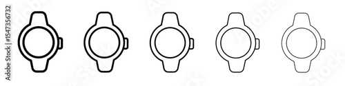Smartwatch icon flat illustration set logo