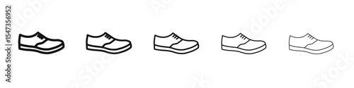 Sneaker icon flat illustration set logo