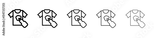 Softener clothes dirt icon flat illustration set logo