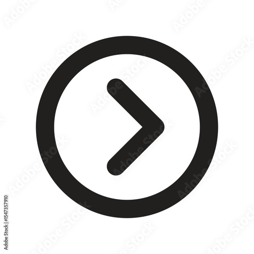 Right Arrow Navigation Lineart Icon