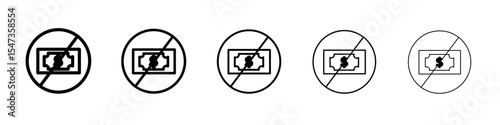 Stop Corruption icon flat illustration set logo