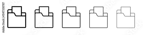 Store files icon flat illustration set logo