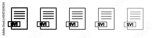 SVI File Document Icon flat illustration set logo