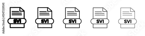 SVI File Document Icon flat illustration set logo
