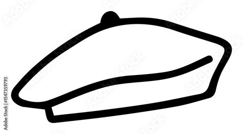 Stylized Beret Illustration A Fashionable Headwear Accessory Icon