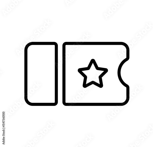 ticket pass vector icon