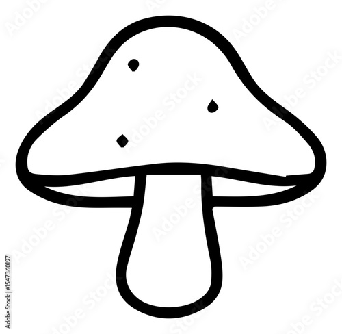 Charming Mushroom Illustration A Delightful Forest Find for Creative Projects