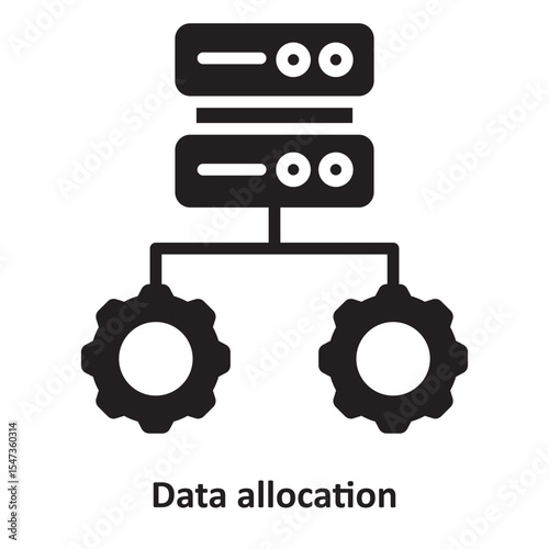 Data allocation Vector Icon which can easily modify or edit
