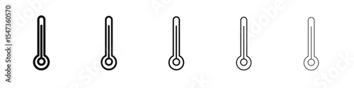 Temperature icon flat illustration set logo