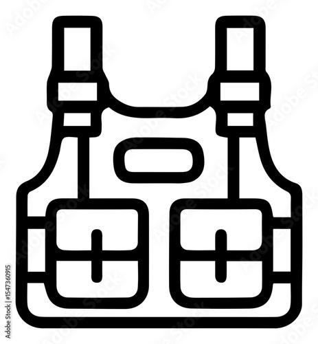 Line art drawing of a futuristic face mask for virus protection gear