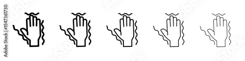 Trembling icon flat illustration set logo