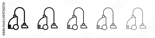 Vacuum cleaner Icon flat illustration set logo