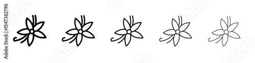 Vanilla icon flat illustration set logo