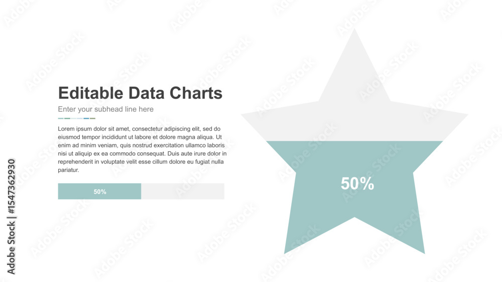 Obraz premium Financial Data Presentation with Editable Charts