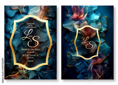 Luxury textured wedding invitation template, business brochure template, flyer design, universal background, versatile vector background, creative brochure template, party invitation template