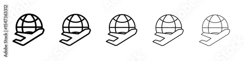 voyage icon flat illustration set logo