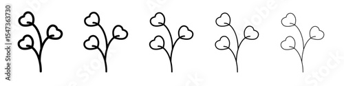 watercress vegetable icon flat illustration set logo