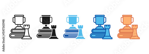 Strategy Icon Set Multiple Style Collection