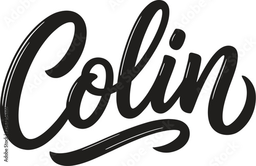 colin, text design. Vector calligraphy. Typography poster.

