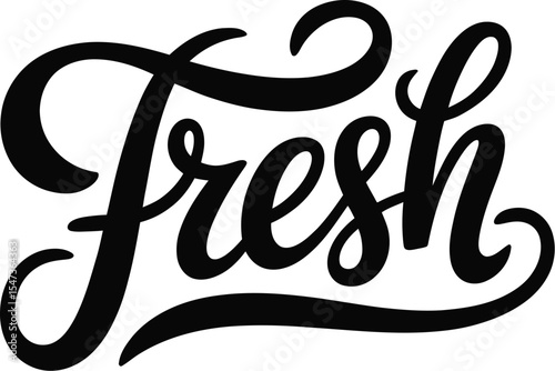 fresh, text design. Vector calligraphy. Typography poster.
