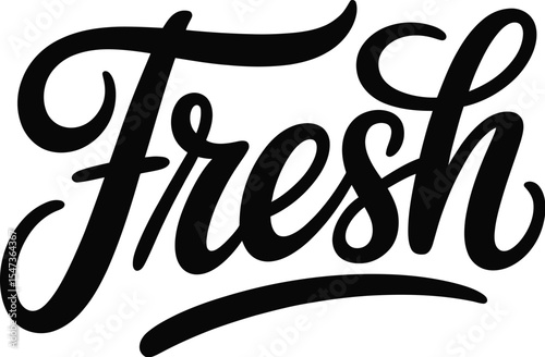 fresh, text design. Vector calligraphy. Typography poster.
