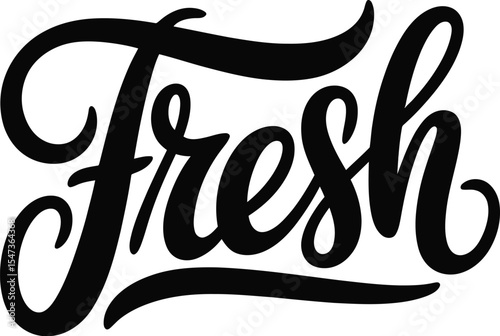 fresh, text design. Vector calligraphy. Typography poster.
