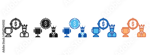 Winner Icon Set Multiple Style Collection