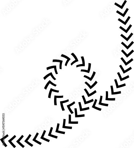 Wavy Curved Arrows Set – Hand Drawn Style Vector Illustration