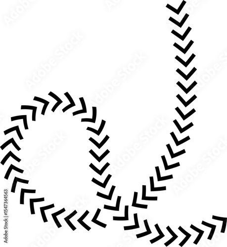 Wavy Curved Arrows Set – Hand Drawn Style Vector Illustration