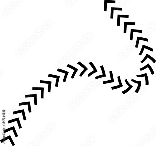 Wavy Curved Arrows Set – Hand Drawn Style Vector Illustration