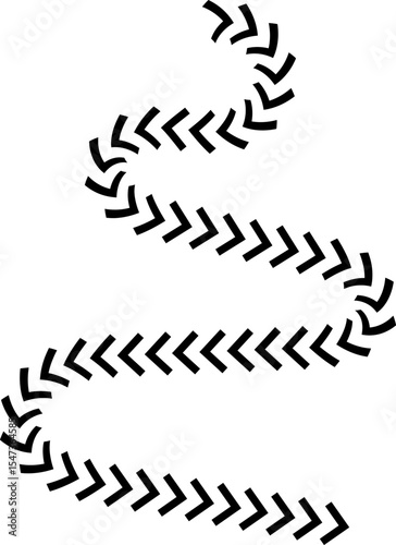 Wavy Curved Arrows Set – Hand Drawn Style Vector Illustration