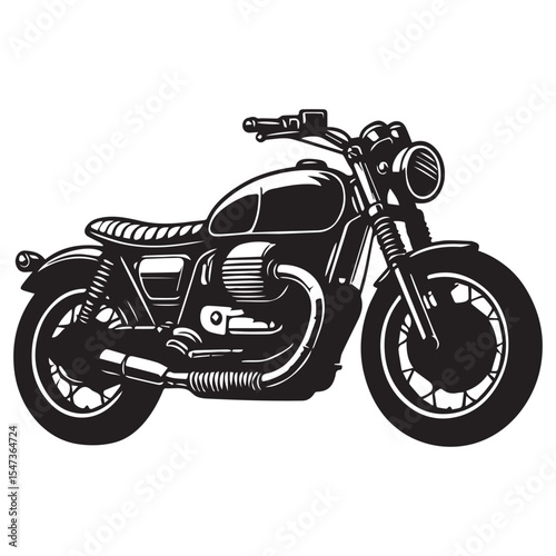 Cruiser Bike Silhouette Clipart Featuring Classic Dual Sport and Sport Motorcycle Designs for Sublimation


