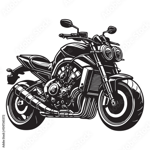 Printable Cruiser Motorcycle Clipart Classic Sport and Dual Sport Bike Silhouettes for Sublimation and Art

