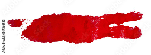 red watercolor background. Artistic hand paint. Isolated on transparent background.