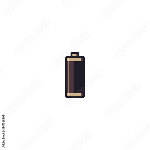 Battery cell graphic stands isolated on white background energy illustration