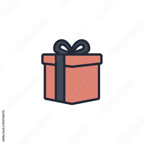 Gift box presents ribbon in isolated celebration event offering surprise vector