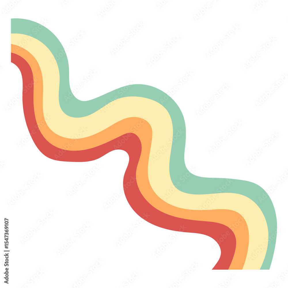 Fototapeta premium Rainbow Curved Ornament
