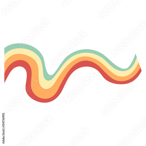 Rainbow Curved Ornament