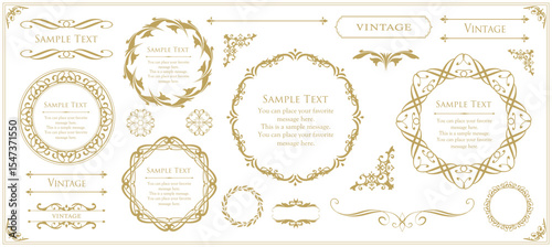 Fashionable frame. Design template. A set of gorgeous foreheads.

