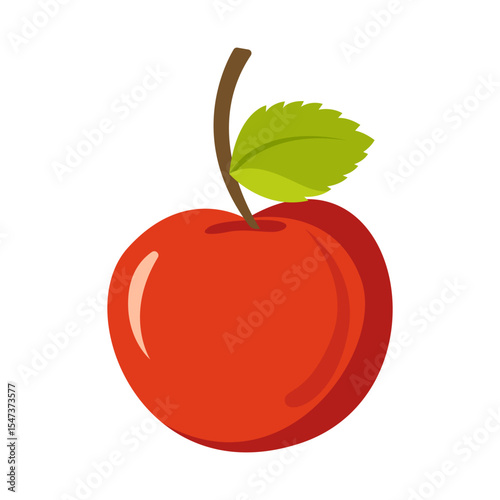 Apple Fruit Vector Flat Illustration