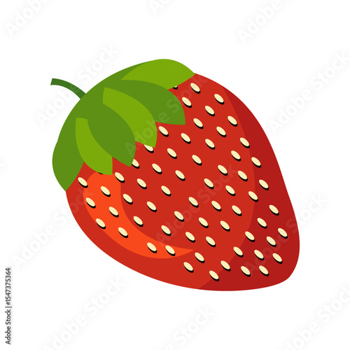 Sweet Strawberry Vector Flat Illustration