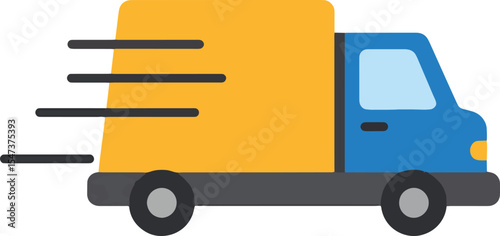 Fast Delivery Truck Speedy Transportation Icon